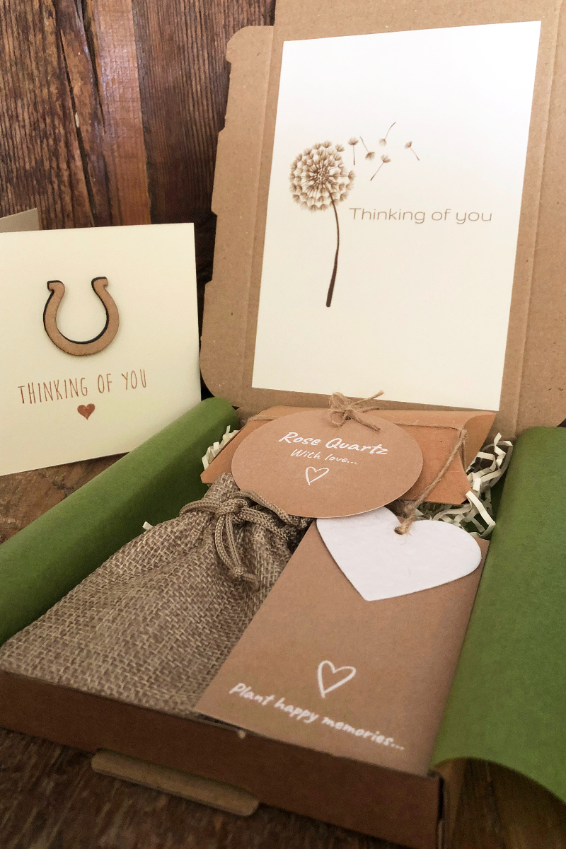 Horse Loss Gift Box With Handmade Horseshoe Sympathy Card