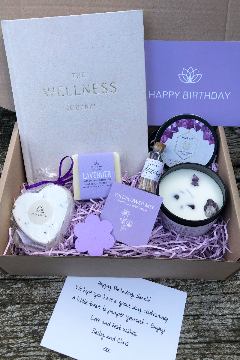 Happy Birthday Gift Box with Wellness Journal
