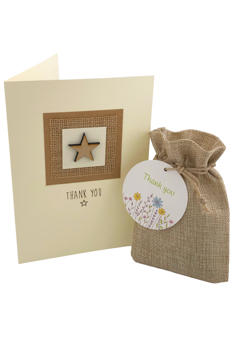 Handmade Thank You Card and Native Wildflower Seed Ball Gift