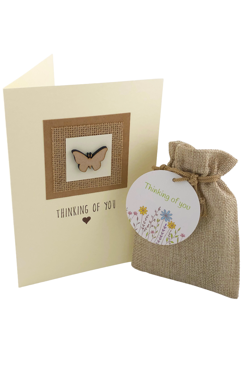 Handmade Sympathy Card & Wildflower Seed Ball Gift - Thinking of You