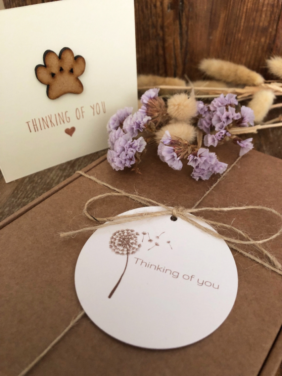 Pet Sympathy Gift Box With Handmade Pet Loss Card