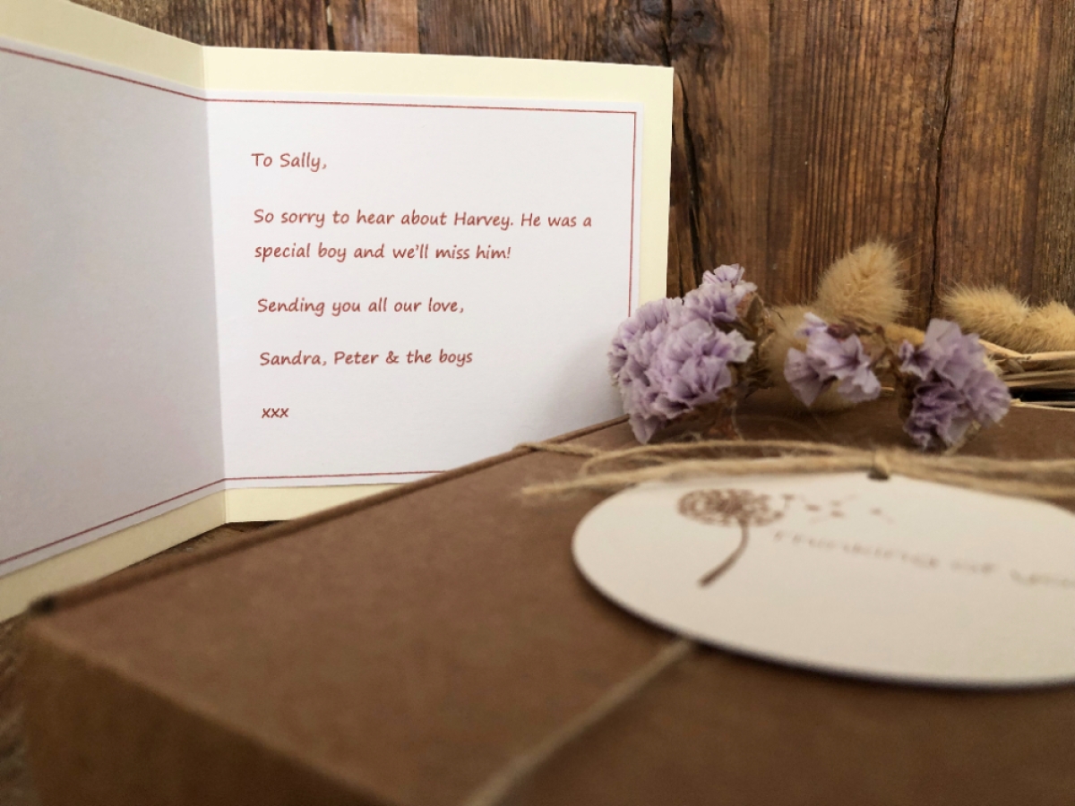Horse Loss Gift Box With Handmade Horseshoe Sympathy Card