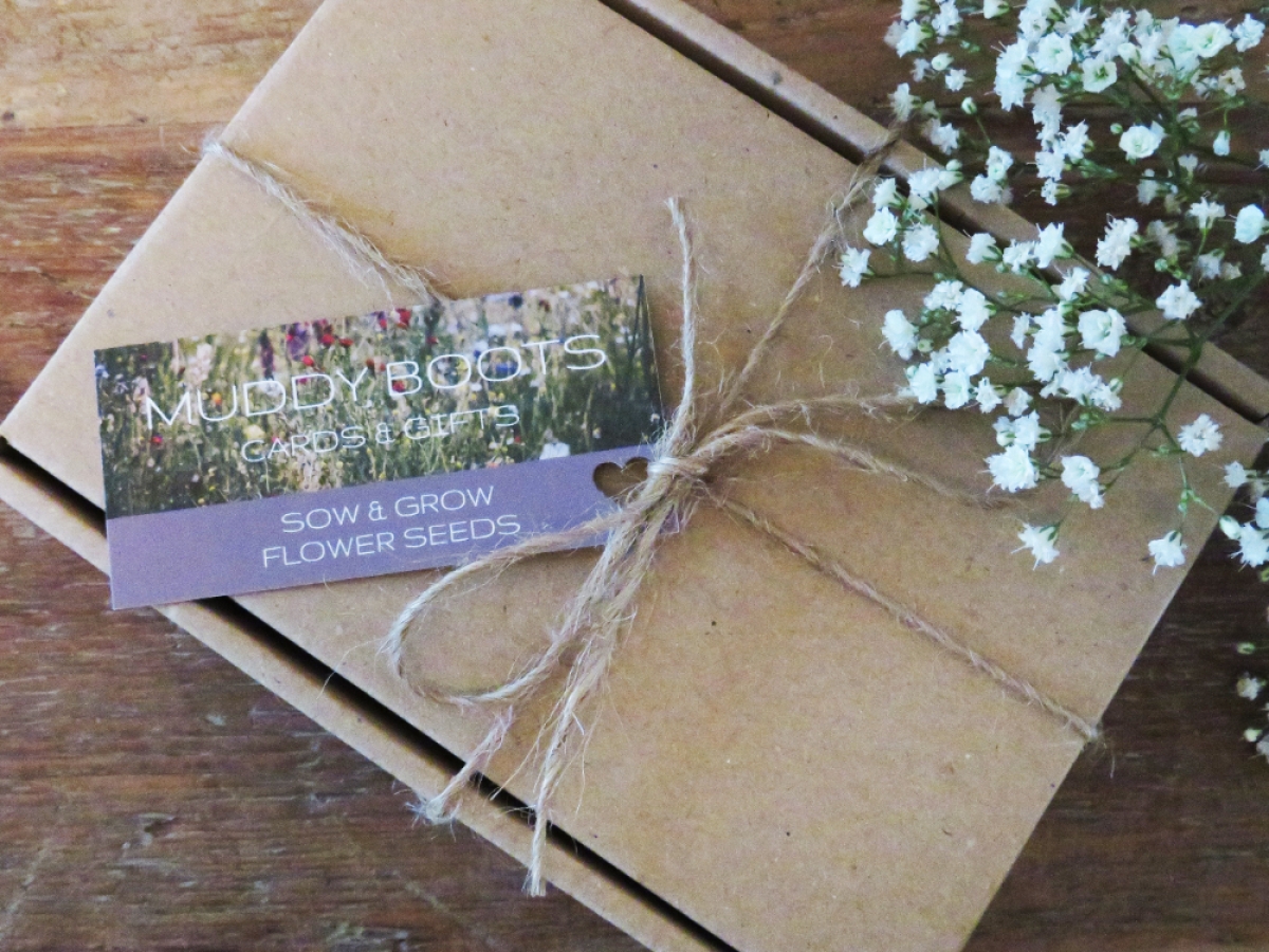 Grow Your Own Flowers Kit With Handmade Thank You Card