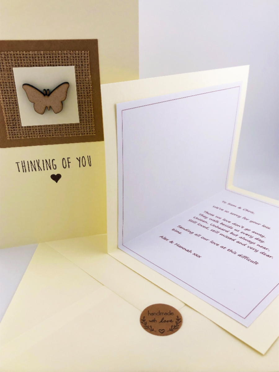 Handmade Sympathy Card & Wildflower Seed Ball Gift - In Loving Memory