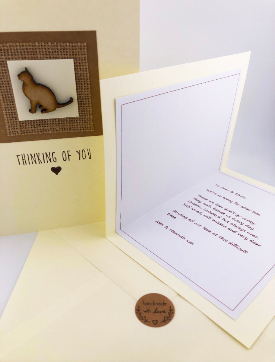 Cat Sympathy Card & Wildflower Seed Ball Gift 