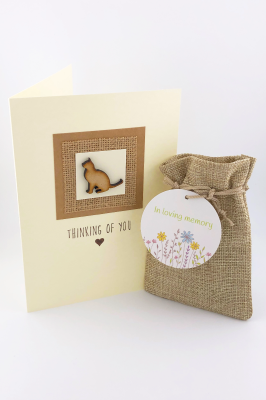 Cat Sympathy Card & Wildflower Seed Ball Gift 