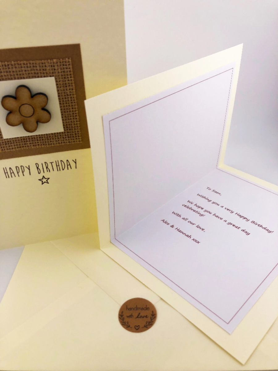 Handmade Birthday Card With Native Wildflower Seed Ball Gift