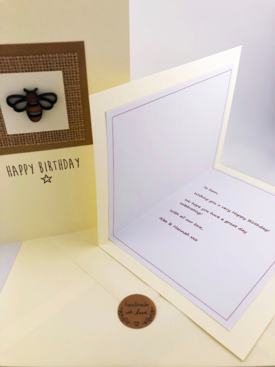 Handmade Birthday Card With Native Wildflower Seed Ball Gift