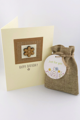 Handmade Birthday Card With Native Wildflower Seed Ball Gift