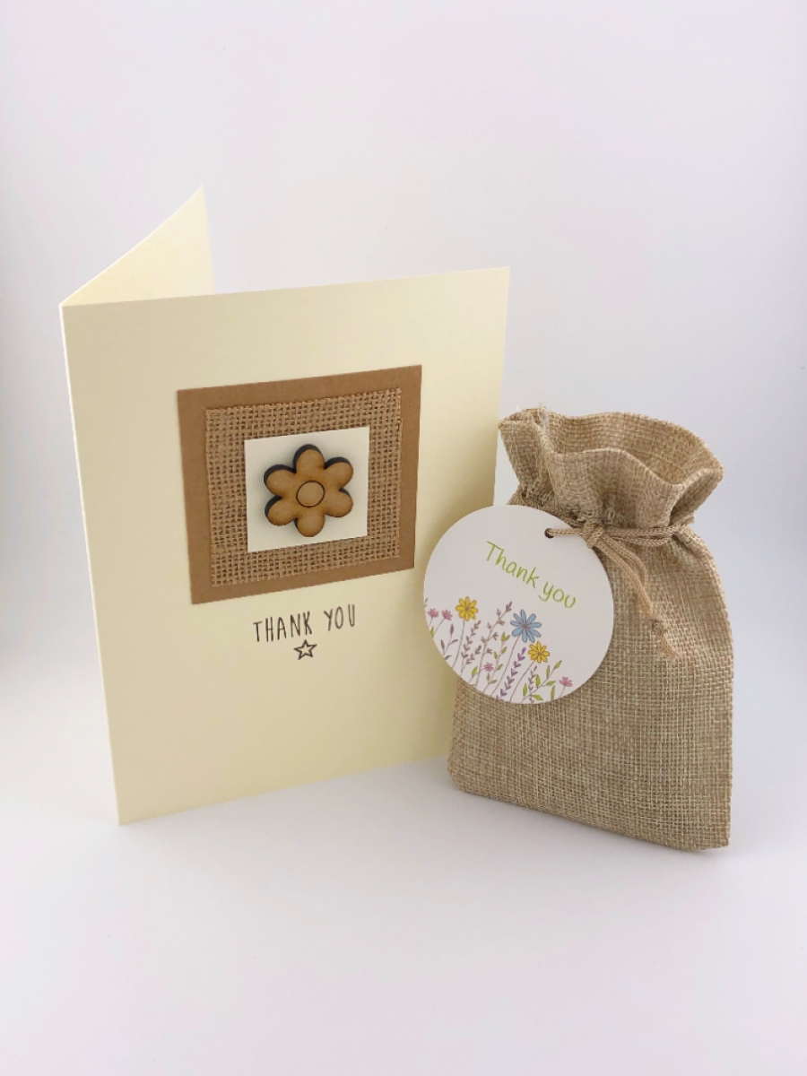 Handmade Thank You Card and Native Wildflower Seed Ball Gift