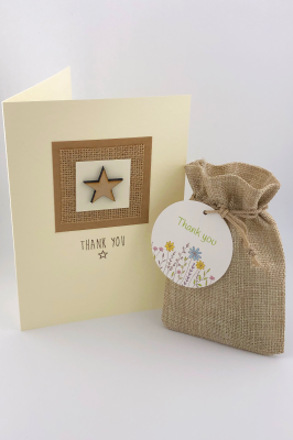 Handmade Thank You Card and Native Wildflower Seed Ball Gift