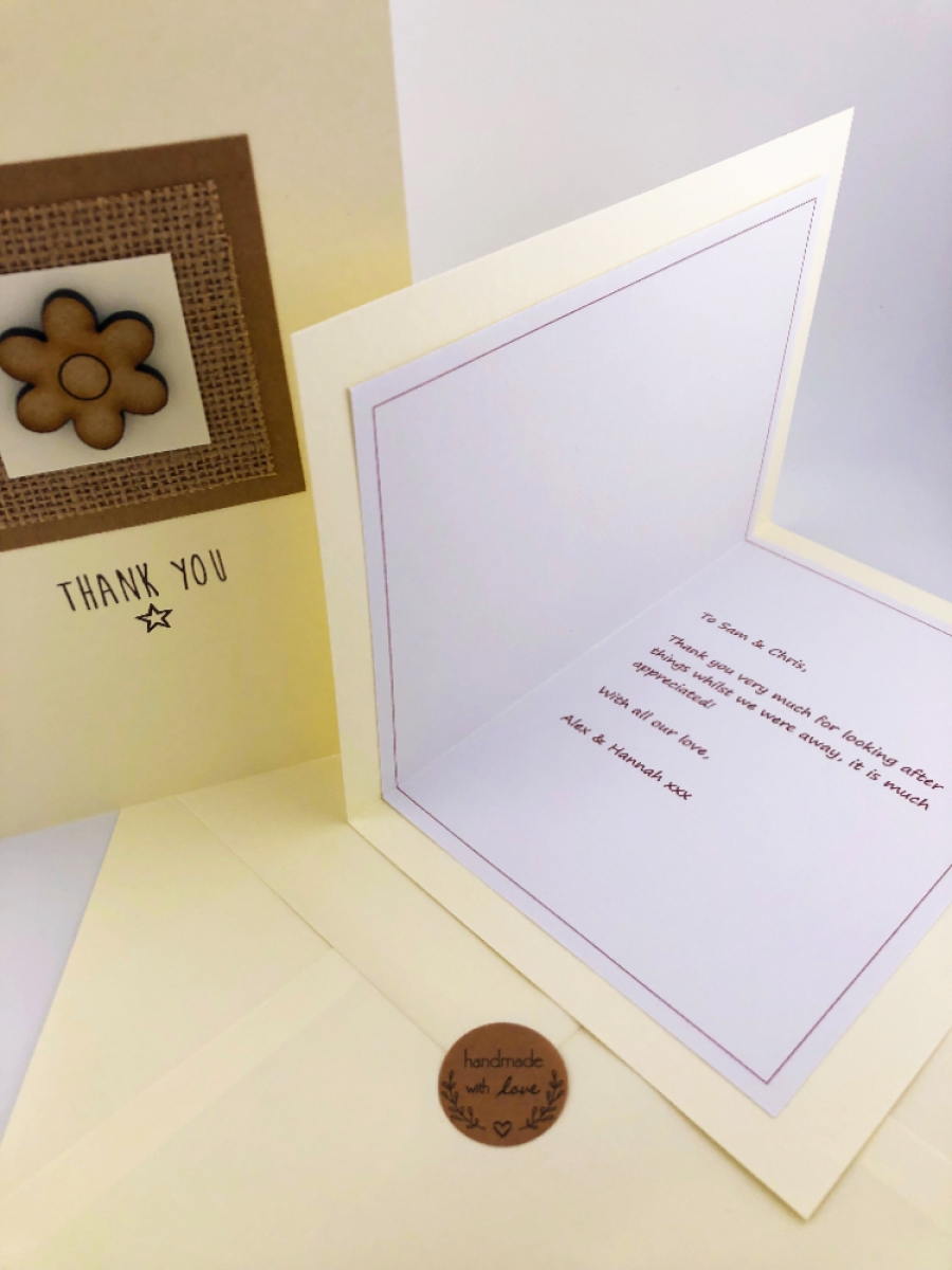 Handmade Thank You Card With Native Wildflower Seed Ball Gift