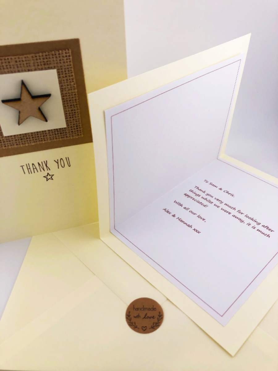 Handmade Thank You Card With Native Wildflower Seed Ball Gift