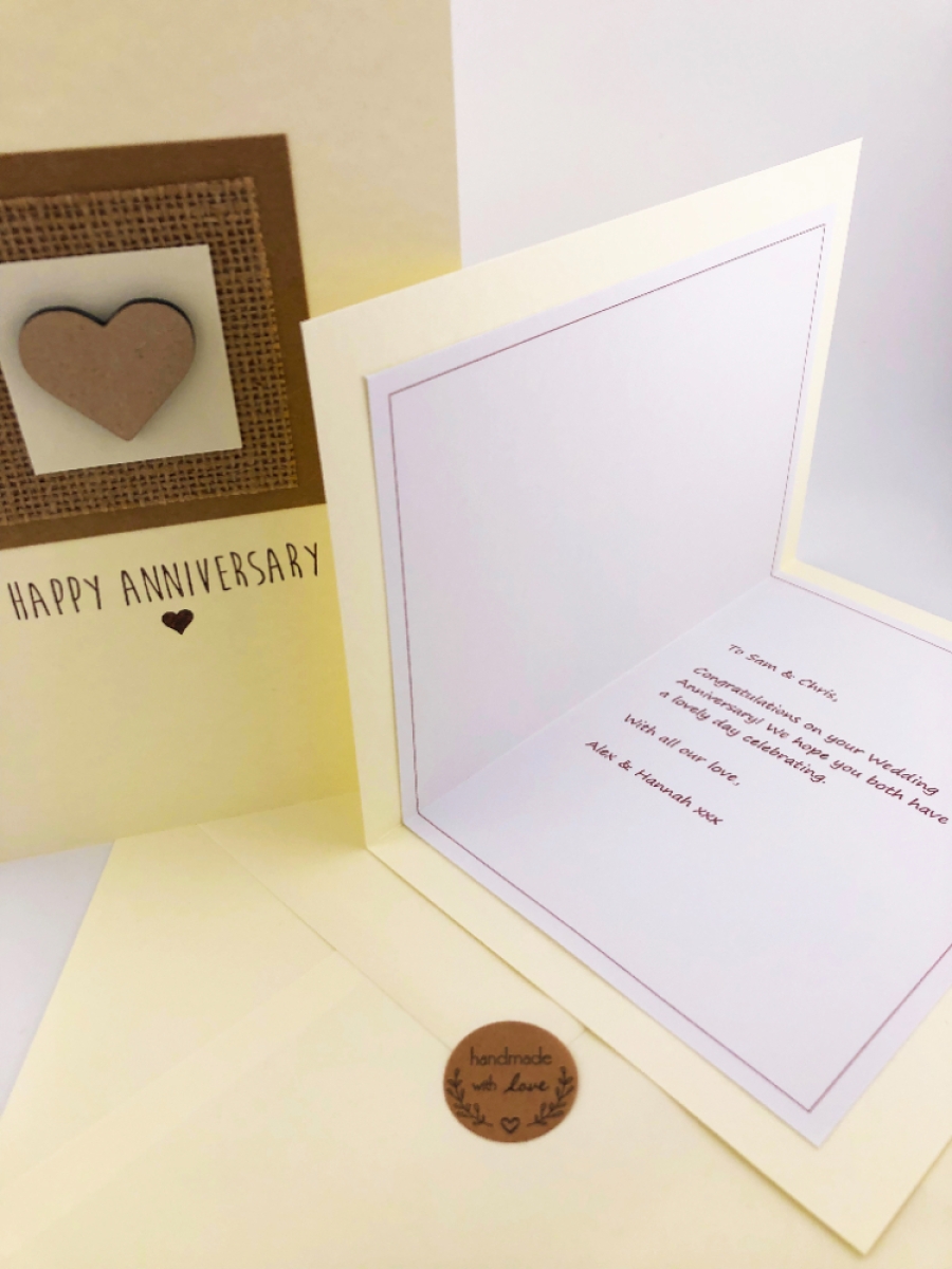 Handmade Anniversary Card With Native Wildflower Seed Ball Gift