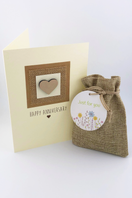 Handmade Anniversary Card With Native Wildflower Seed Ball Gift