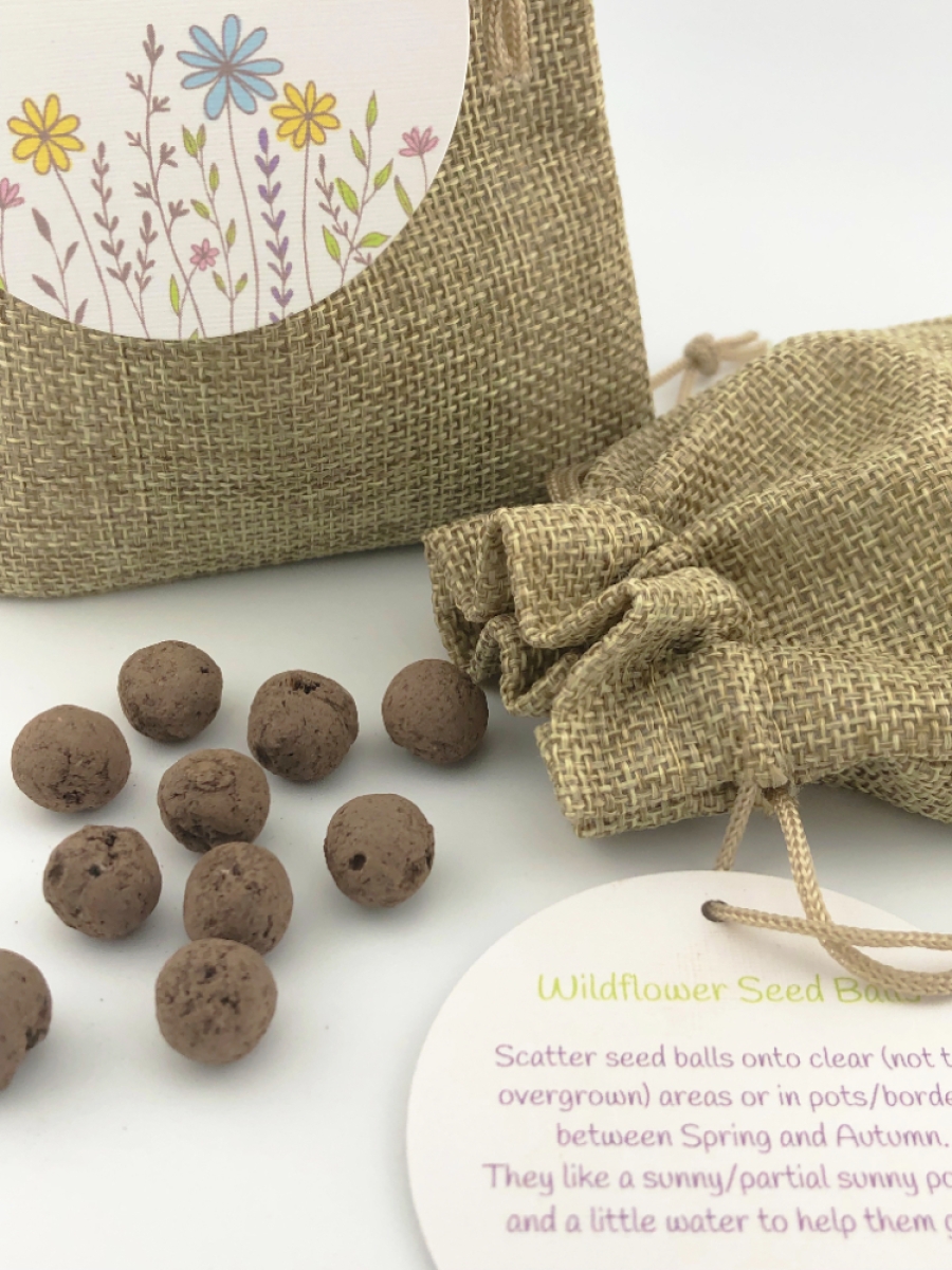 Handmade Mr & Mr Card With Native Wildflower Seed Ball Gift