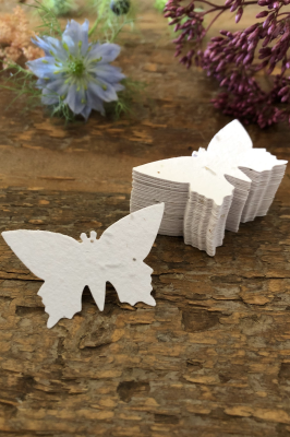 White Seed Paper Butterflies