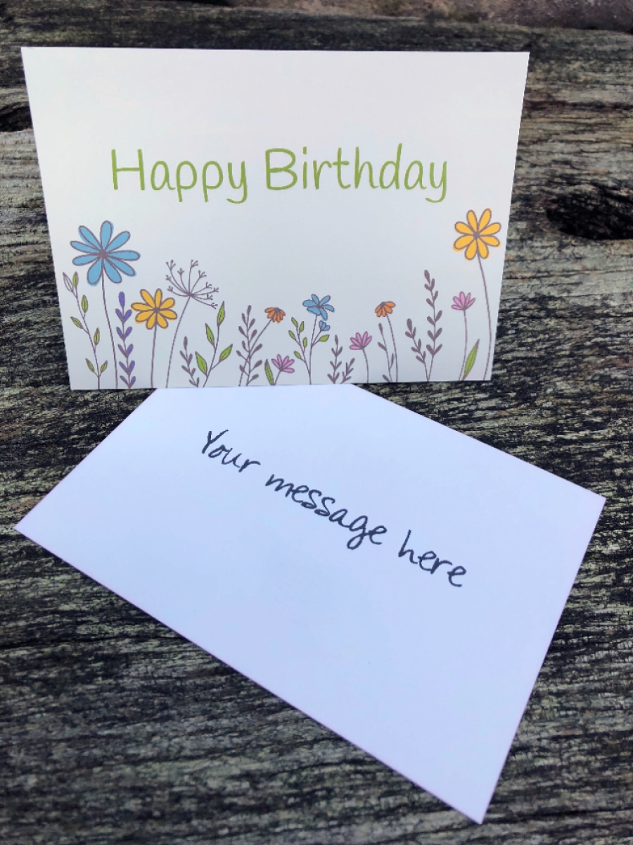 Just For You Wildflower Seed Ball Gift Bag with Happy Birthday Card