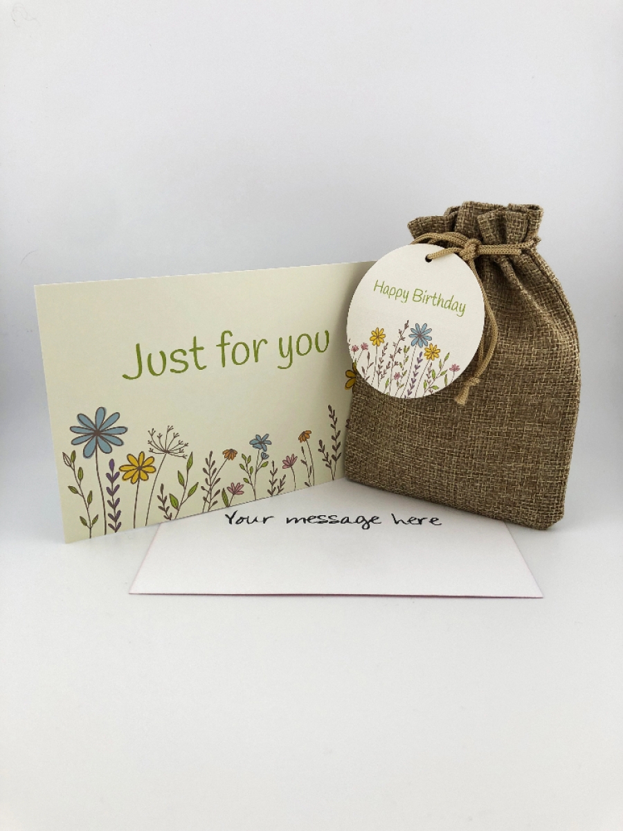 Birthday Wildflower Seed Ball Gift Bag with Just for You Card