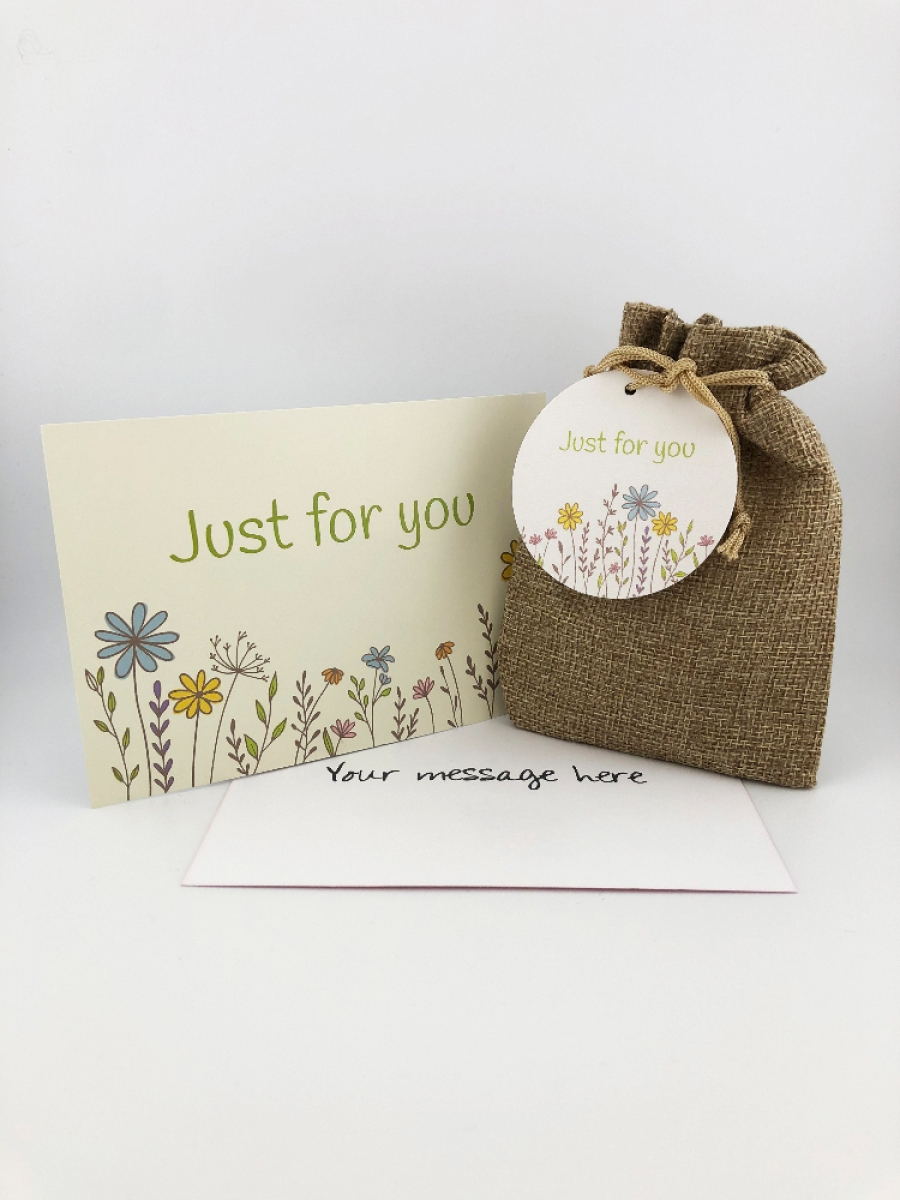 Just For You Wildflower Seed Ball Gift Bag with Just for You Card