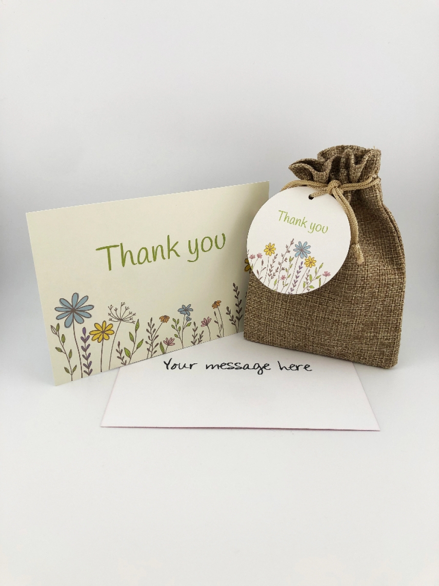 Thank You Wildflower Seed Ball Gift Bag with Thank You Card