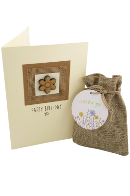 Handmade Birthday Card With Native Wildflower Seed Ball Gift Handmade Birthday Card With Native Wildflower Seed Ball Gift