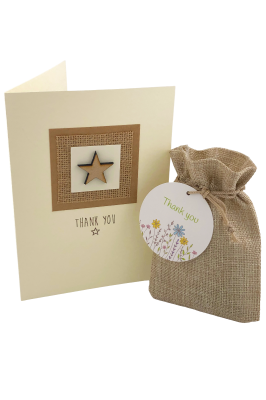 Handmade Thank You Card and Native Wildflower Seed Ball Gift Handmade Thank You Card and Native Wildflower Seed Ball Gift