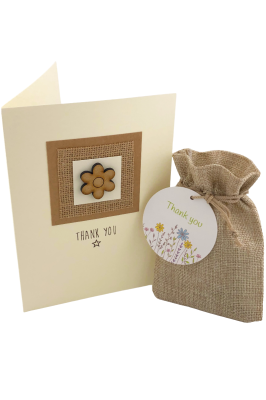 Handmade Thank You Card With Native Wildflower Seed Ball Gift Handmade Thank You Card With Native Wildflower Seed Ball Gift