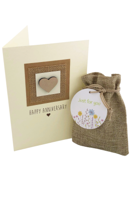 Handmade Anniversary Card With Native Wildflower Seed Ball Gift Handmade Anniversary Card With Native Wildflower Seed Ball Gift