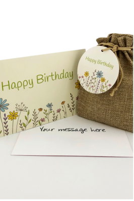 Birthday Wildflower Seed Ball Gift Bag with Happy Birthday Card Birthday Wildflower Seed Ball Gift Bag with Happy Birthday Card