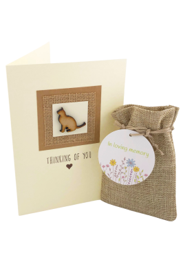 Cat Sympathy Card & Wildflower Seed Ball Gift Cat Sympathy Card & Wildflower Seed Ball Gift