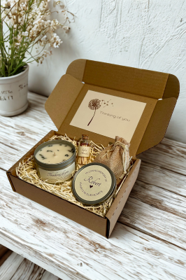 Sympathy Candle Gift Box With Hidden Gemstone Heart Sympathy Candle Gift Box With Hidden Gemstone Heart